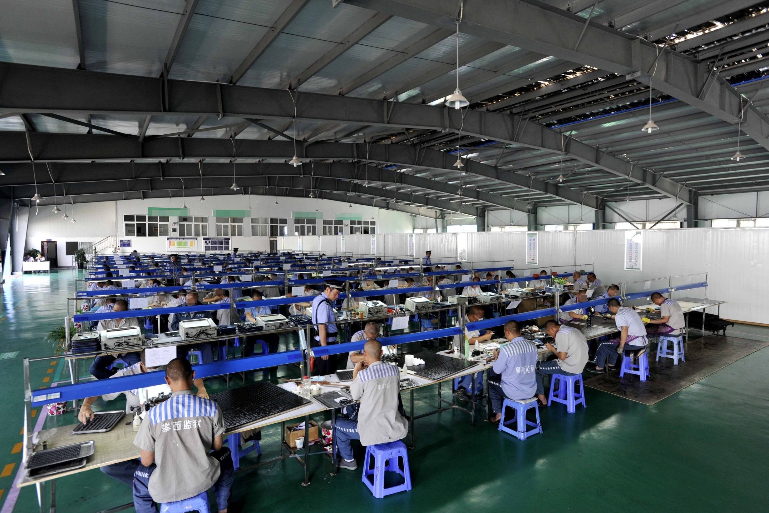 Inmates working at Panxi prison, Sichuan province