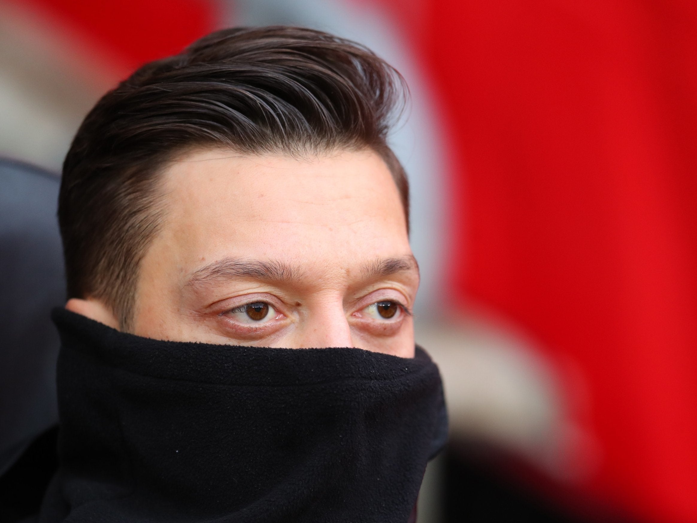 Mesut Ozil was left out of Arsenal's squad