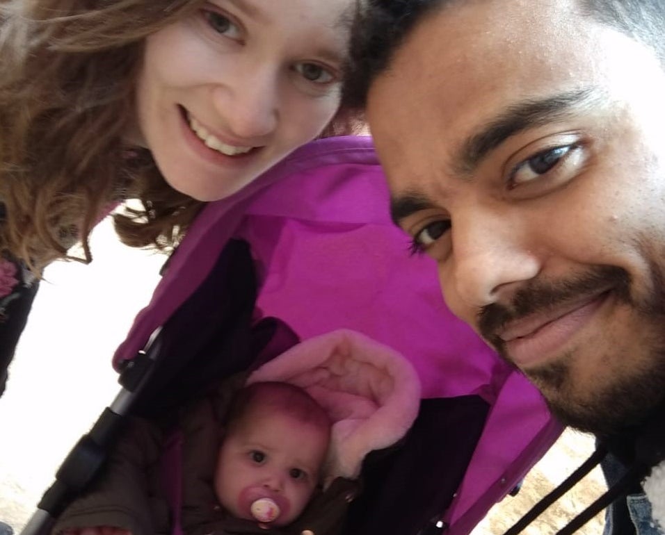 Abderrahman Belafi has only met his eight-month-old daughter once after his visa application was rejected when his partner was 33 weeks pregnant