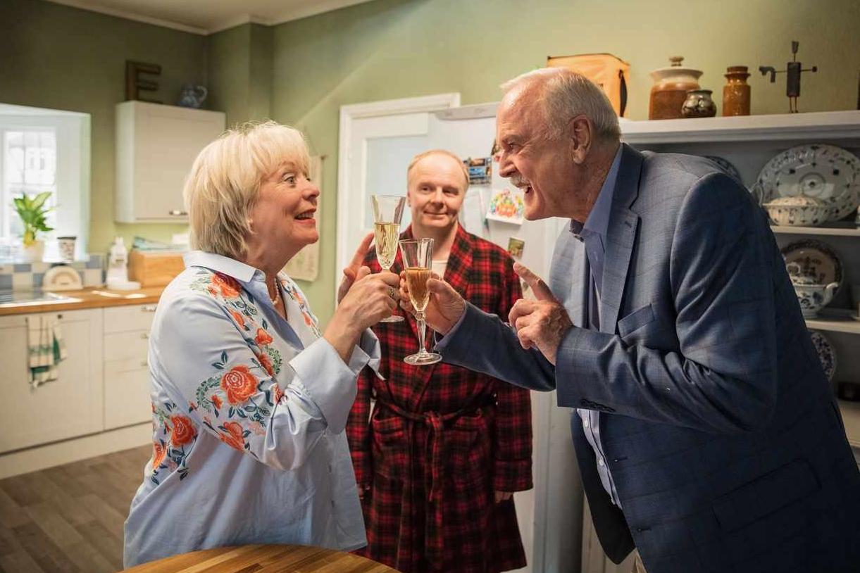 Alison Steadman, Jason Watkins and John Cleese in 'Hold the Sunset'