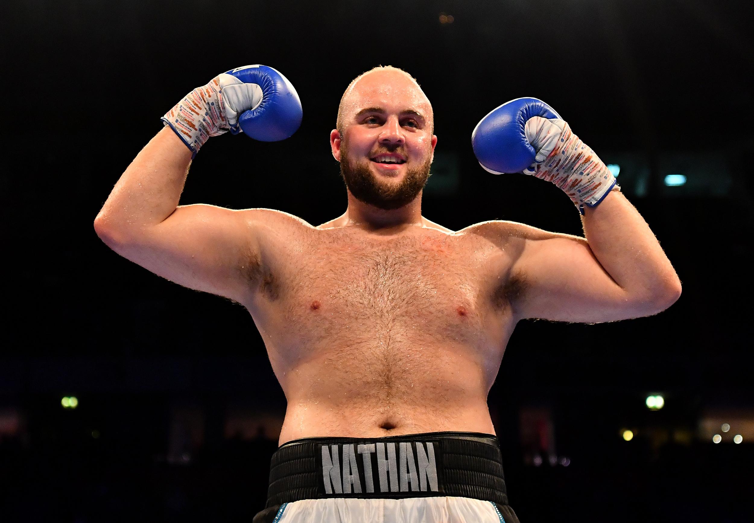 Nathan Gorman celebrates his victory over Razwan Cojanu