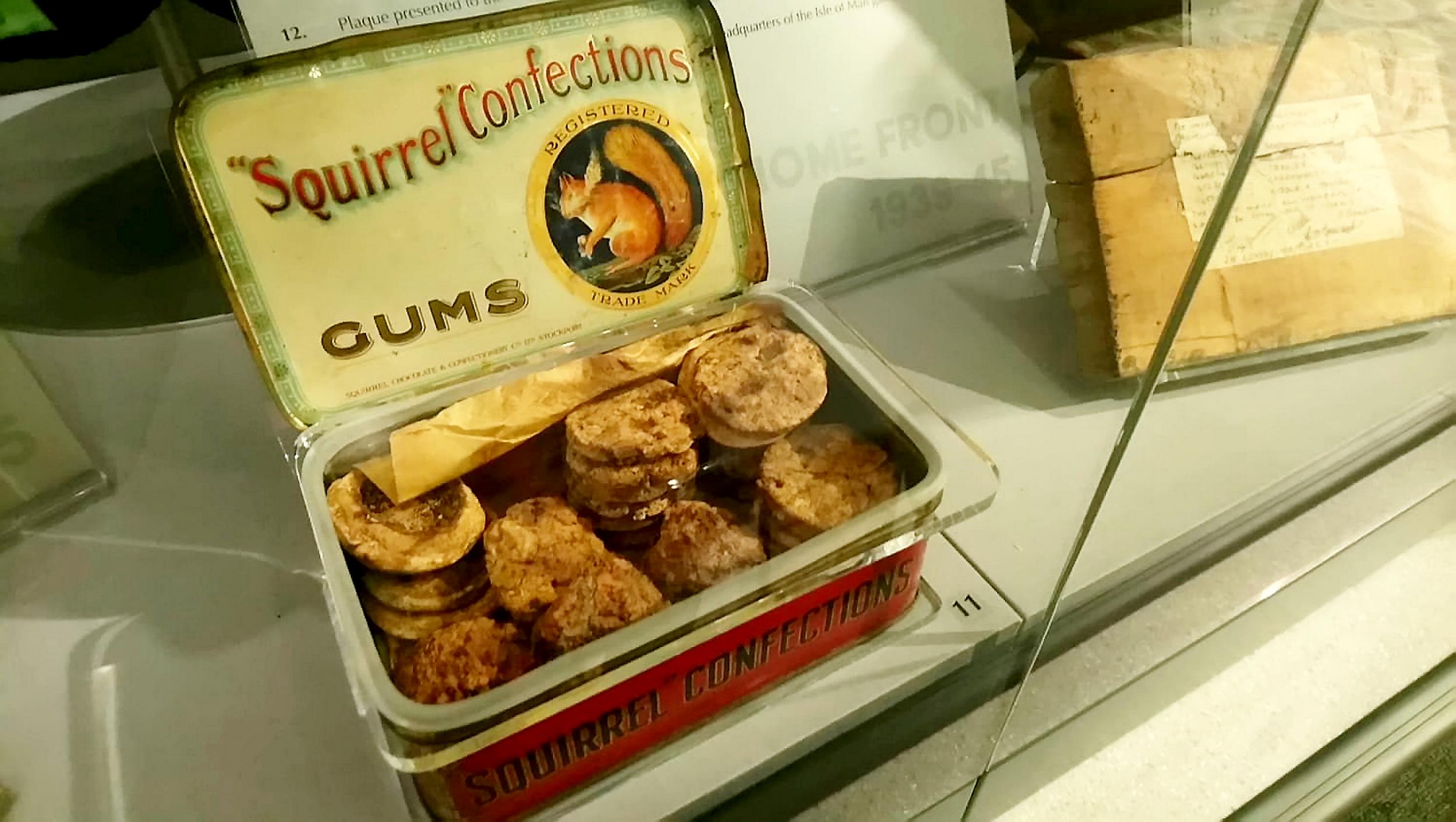 The tin of mince pies found under the floorboards of the Loch Hotel