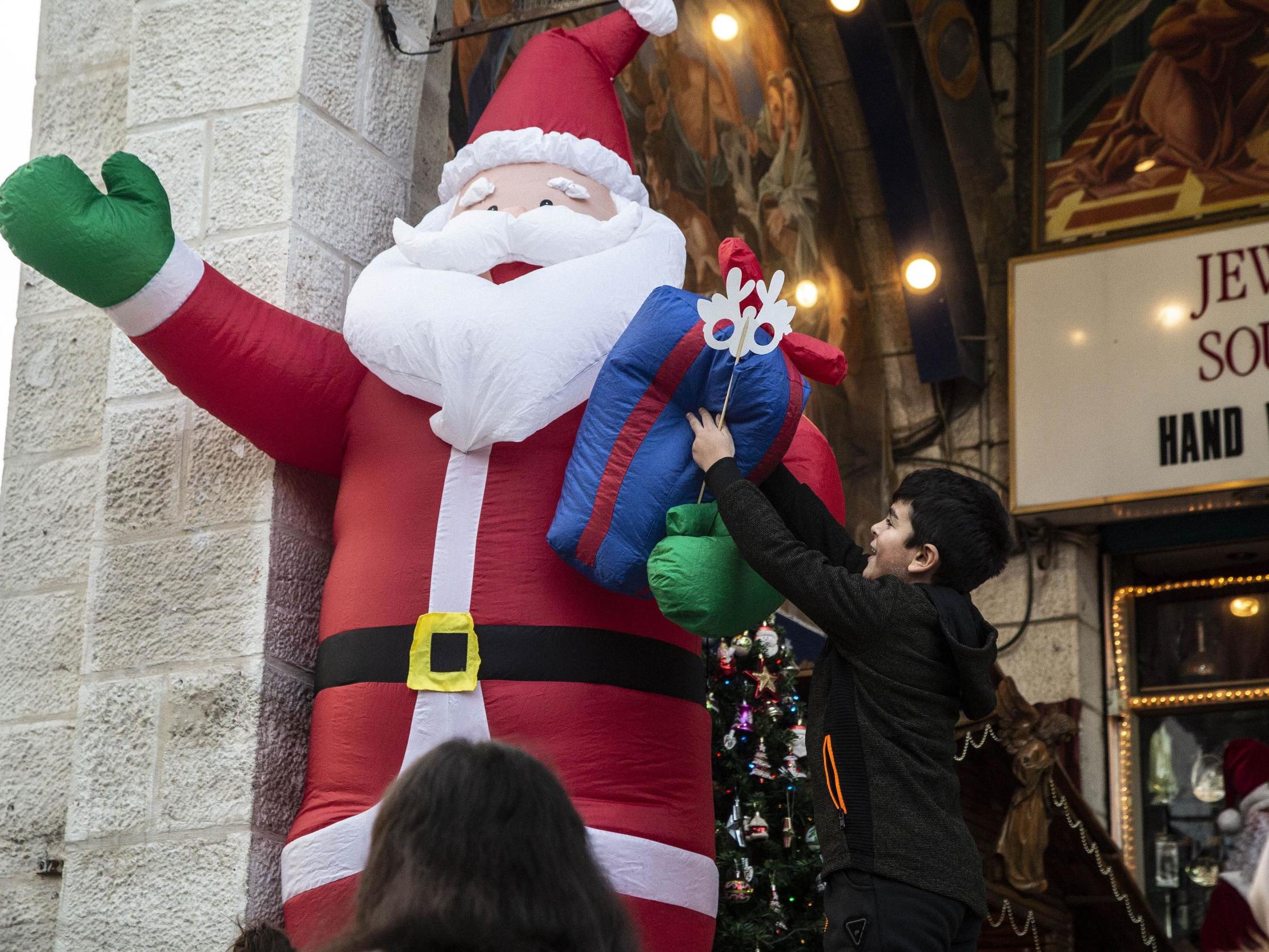 Christians in the West Bank celebrate Christmas