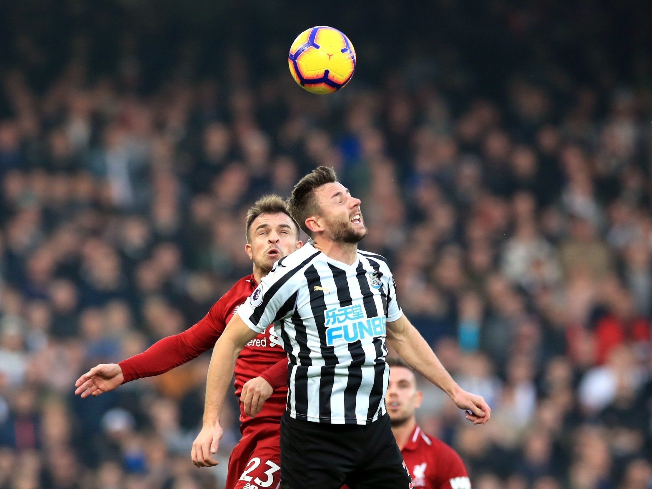 Paul Dummett struggled against the Reds' speed