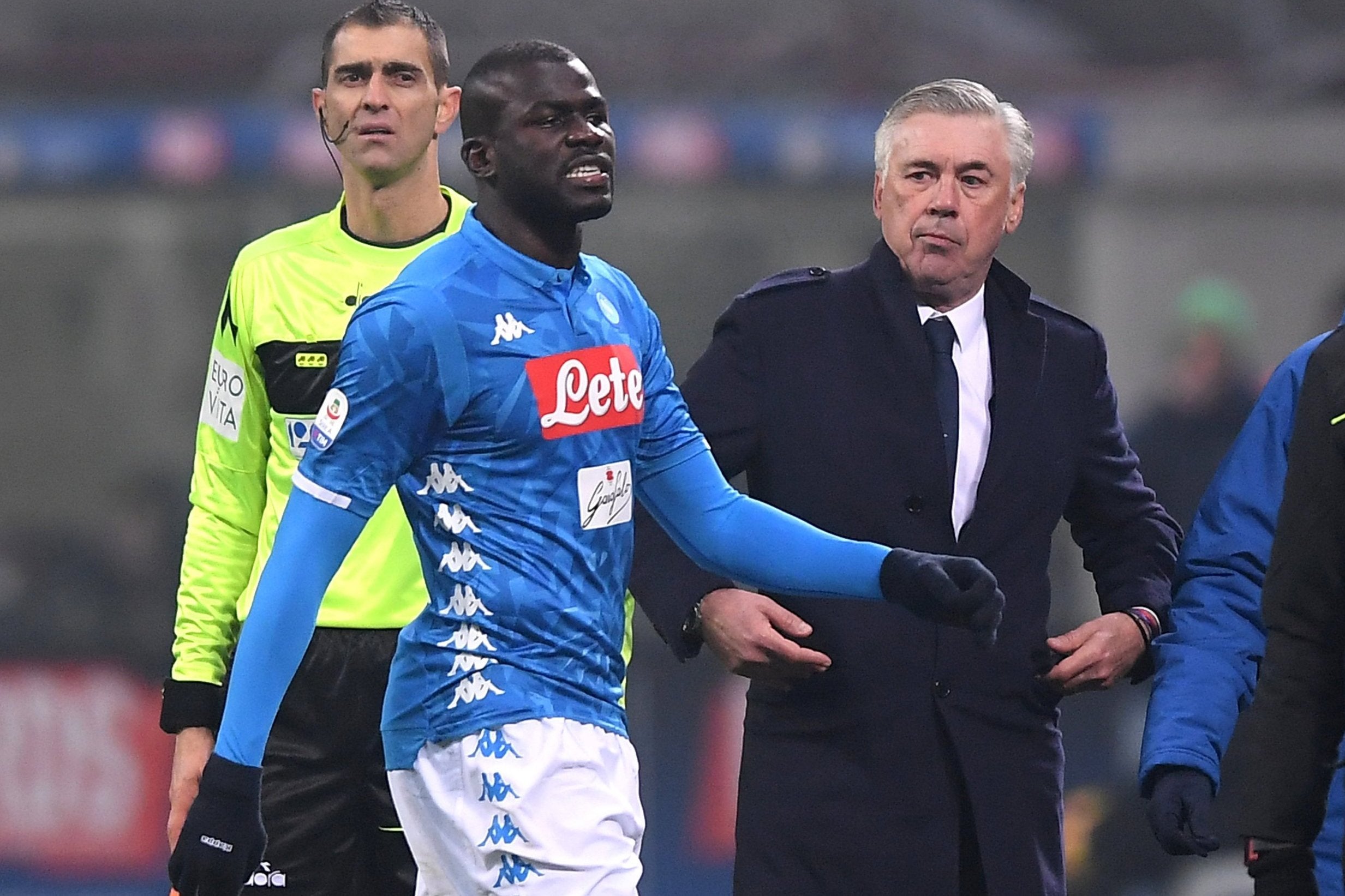 Kalidou Koulibaly was given a second yellow card for applauding at the officials