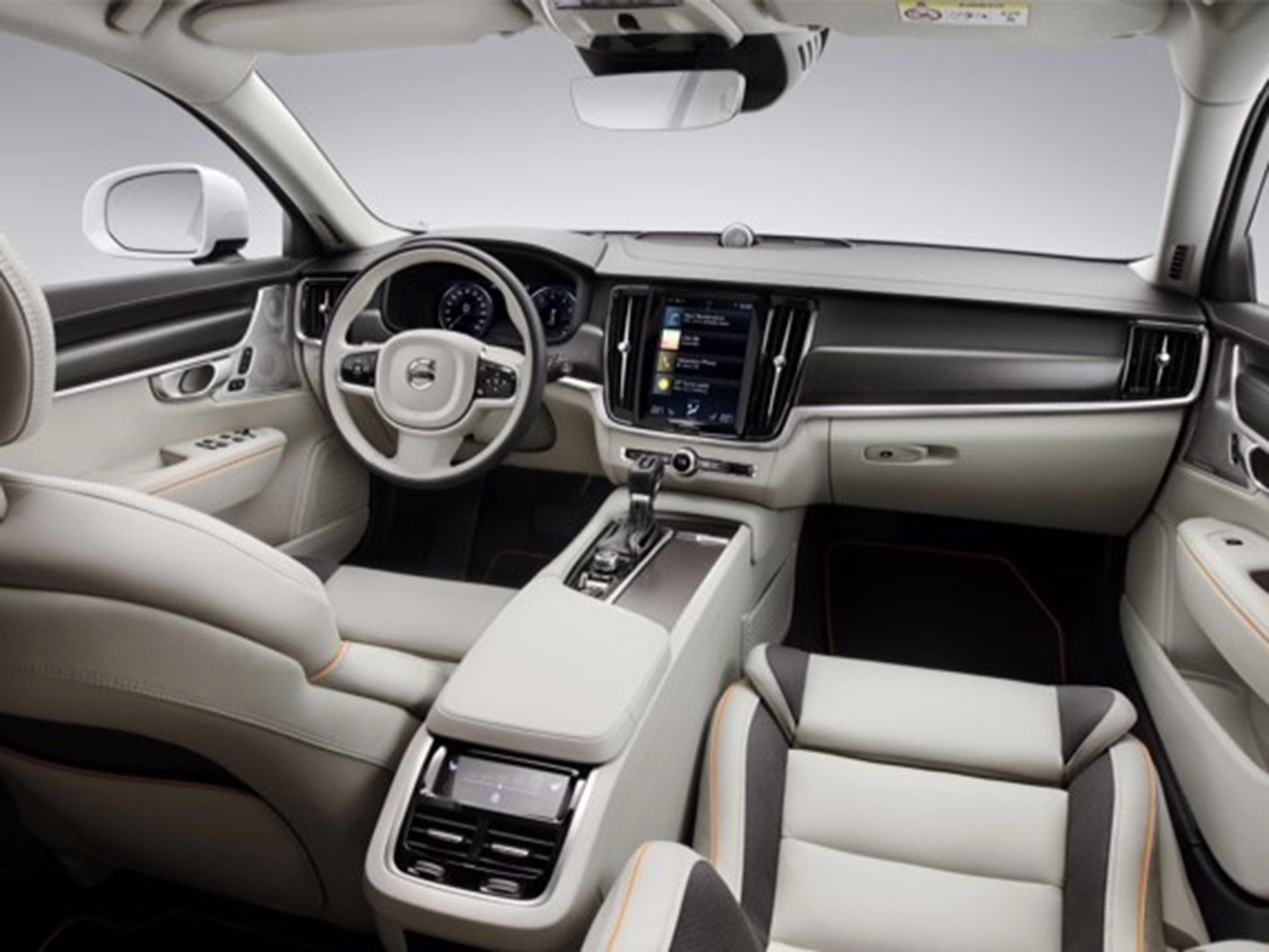 Sea what I mean? The V90’s interior is bright and classy