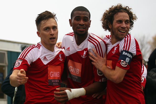 Torres playing for Whitehawk FC in the National South League in 2015