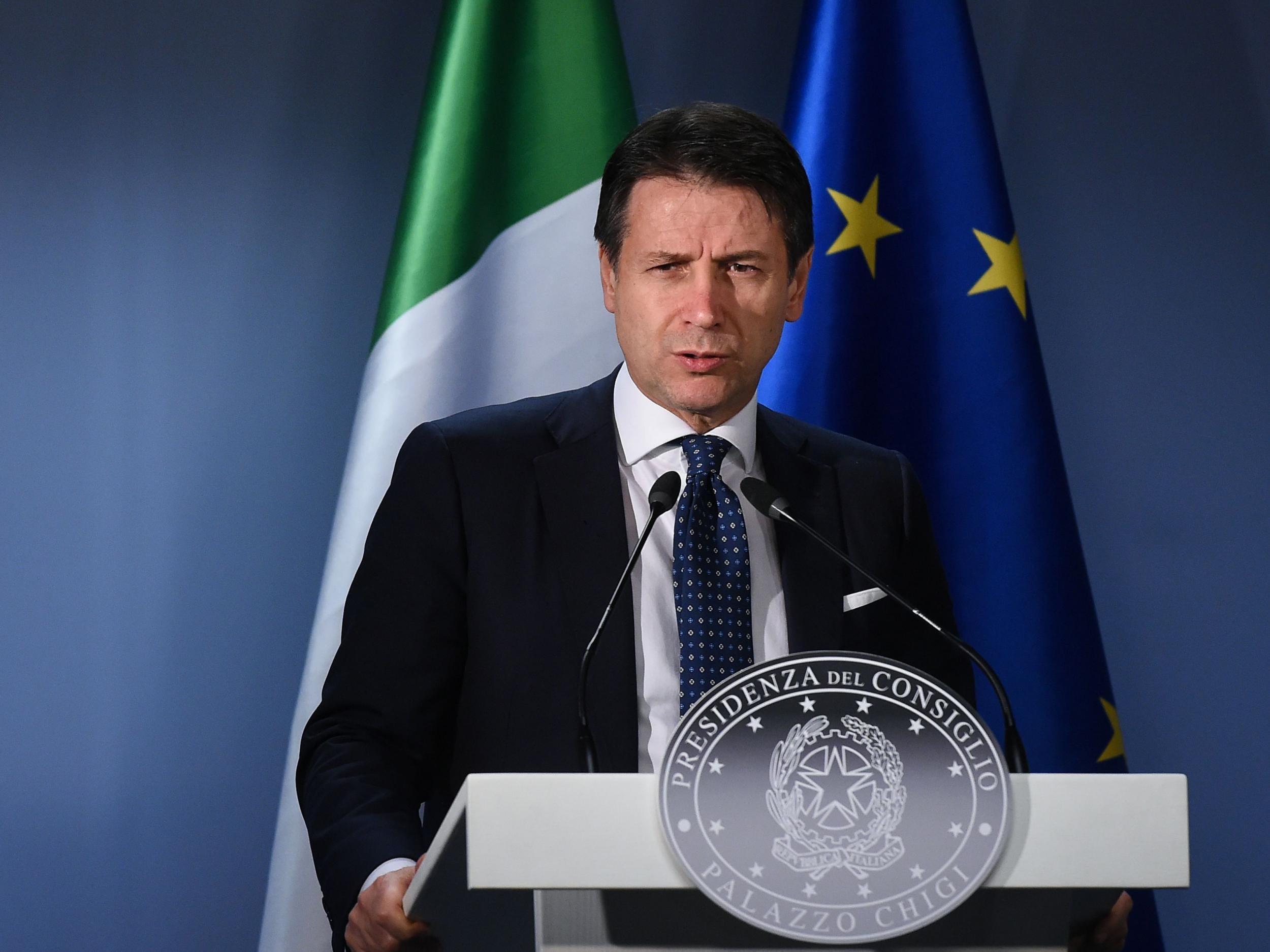 Italian Prime Minister Giuseppe Conte says he supports an end to Saudi arms sales