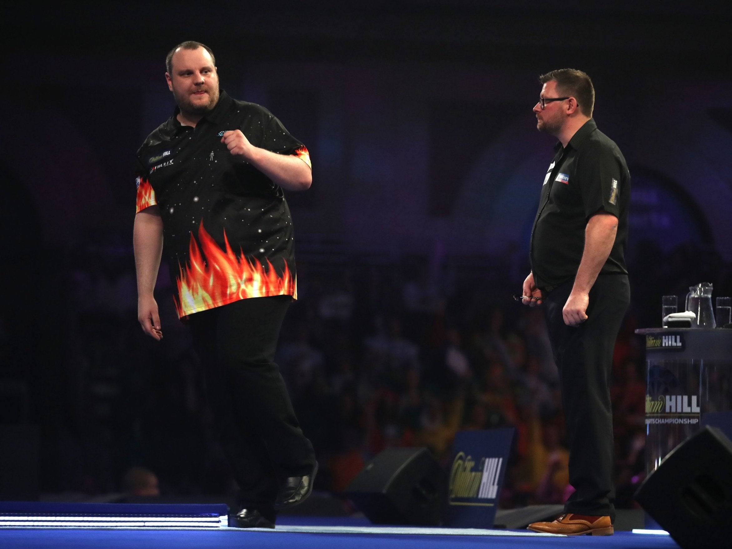 Ryan Joyce beat the world number nine to set up a quarter-final match with Michael van Gerwen