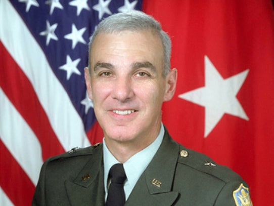 Retired Army general James J Grazioplene was charged with three counts of rape and three counts of incest by a grand jury in December