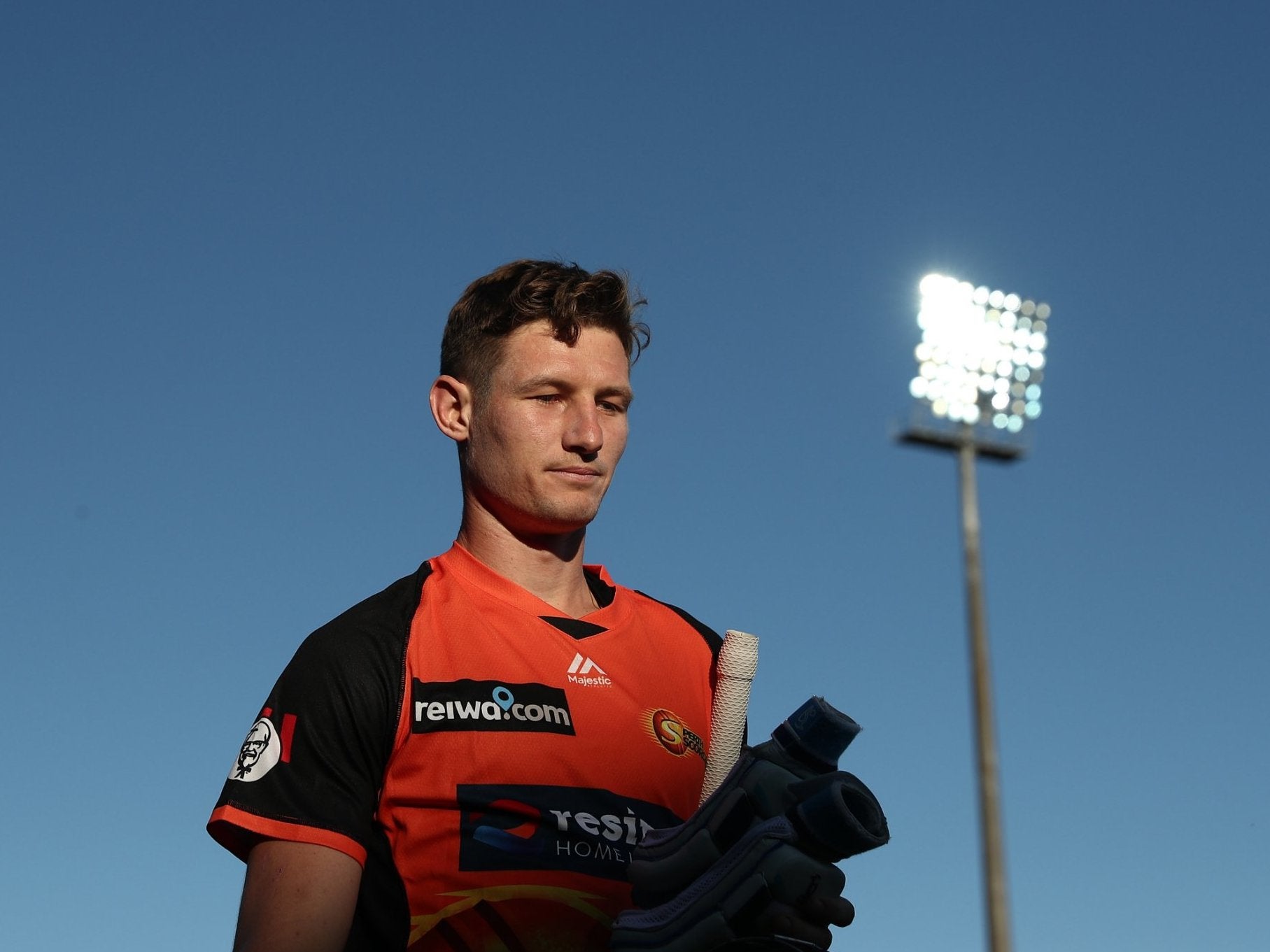 Cameron Bancroft walks away after losing his wicket