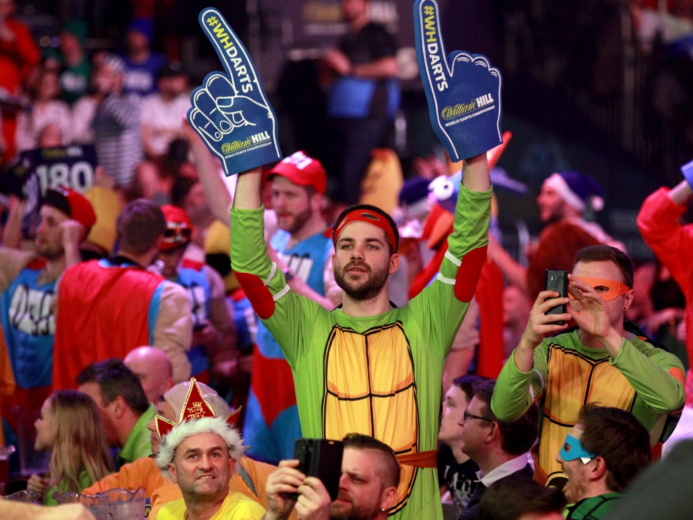 Fans during the semi-final of Gary Anderson and Michael van Gerwen