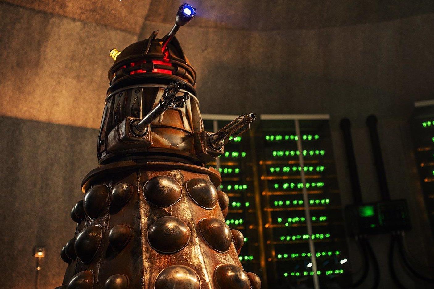 “As a slightly cheesy reminder of what we love about Doctor Who – i.e. the fact it gives us an intergalactic eccentric in a big flappy overcoat shouting at Daleks  – this is a New Year treat that more than delivers”