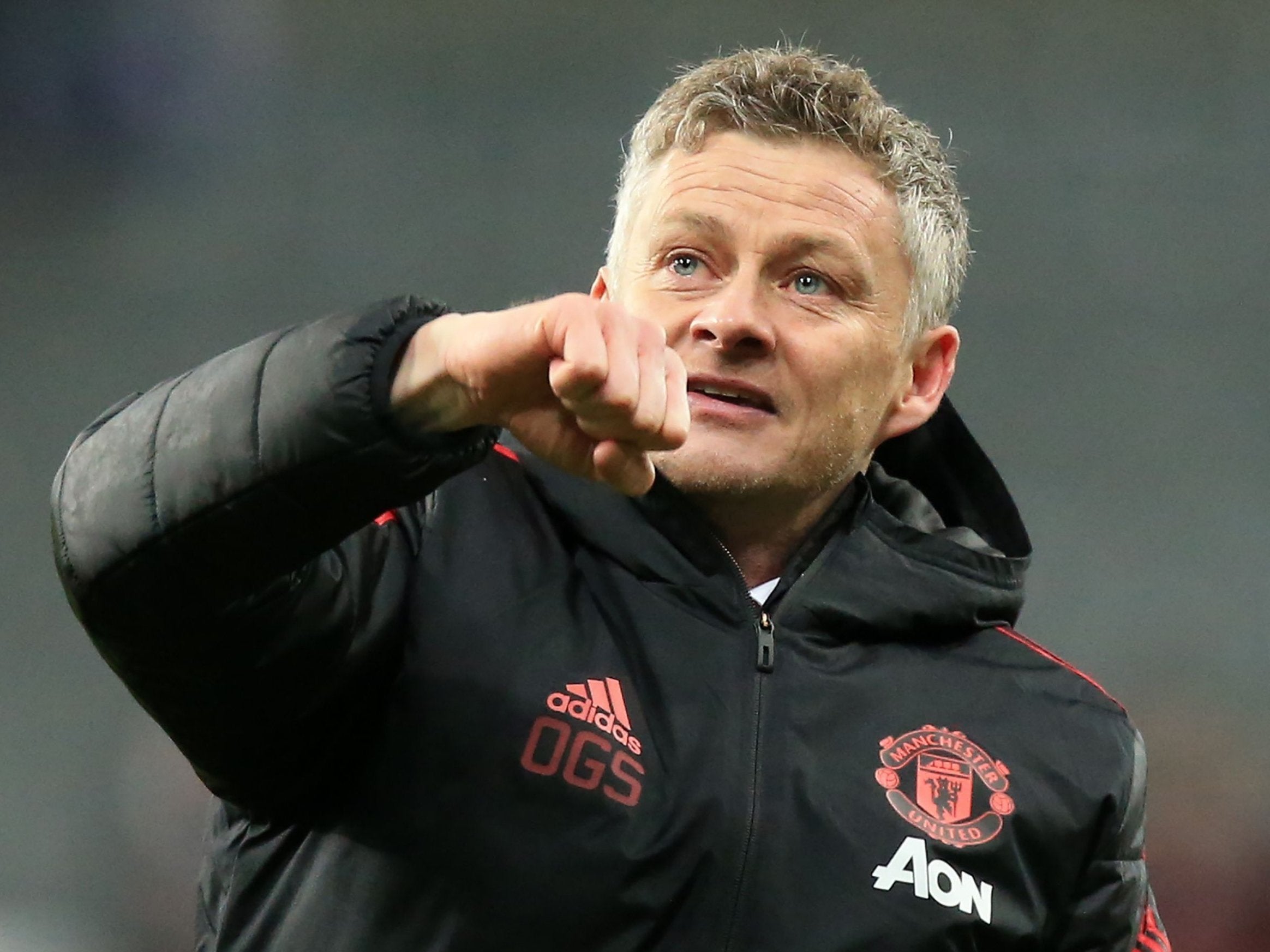 Ole Gunnar Solskjaer celebrated a fourth win as Manchester United manager (AFP/Getty)