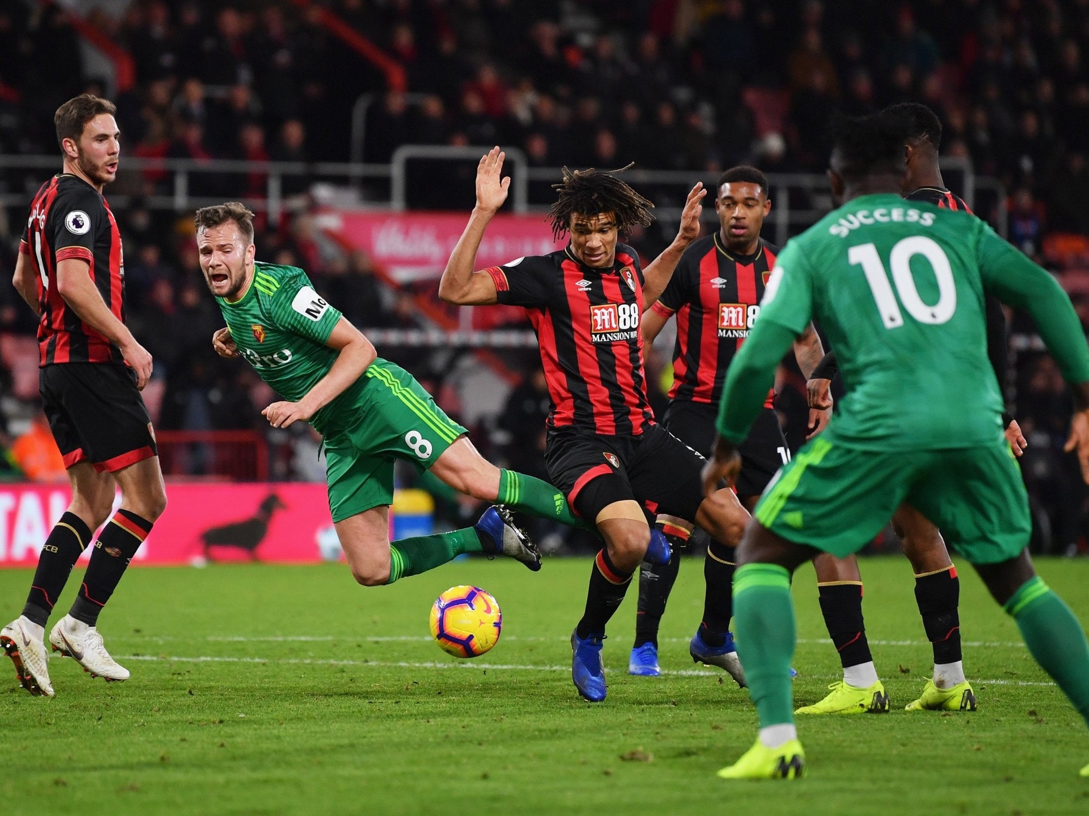 Cleverley also saw a late penalty shout against Nathan Ake ignored by referee David Coote