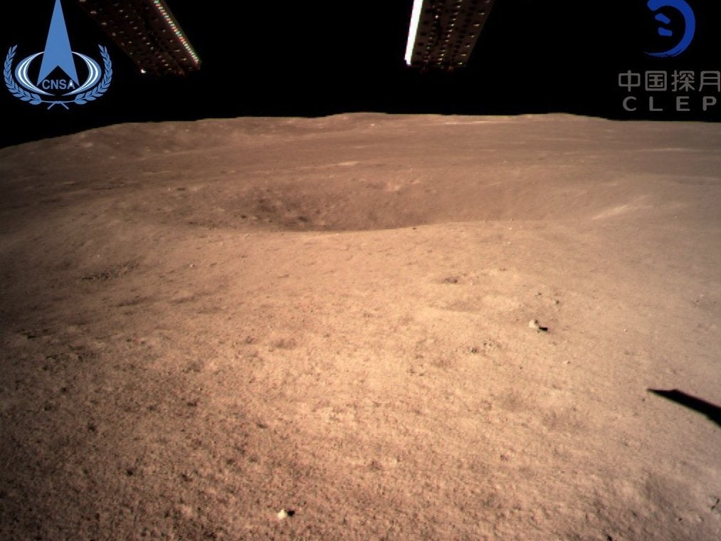 The first surface photo of the moon’s far side taken by China’s Chang’e-4 lunar probe