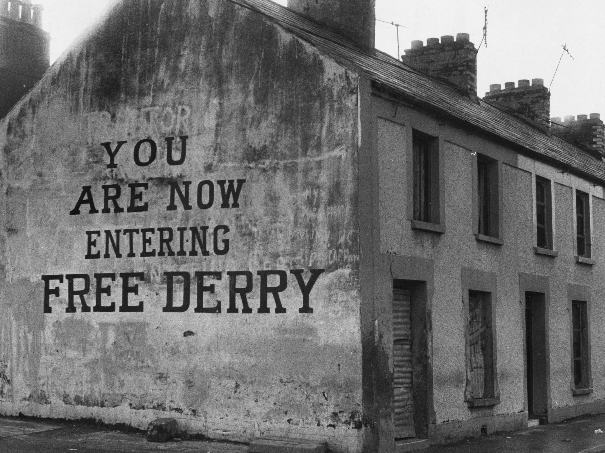 Locals barricaded themselves in Free Derry. Liam Hillen, the teenage activist who first painted the iconic gable wall sign, died last month on Christmas Day