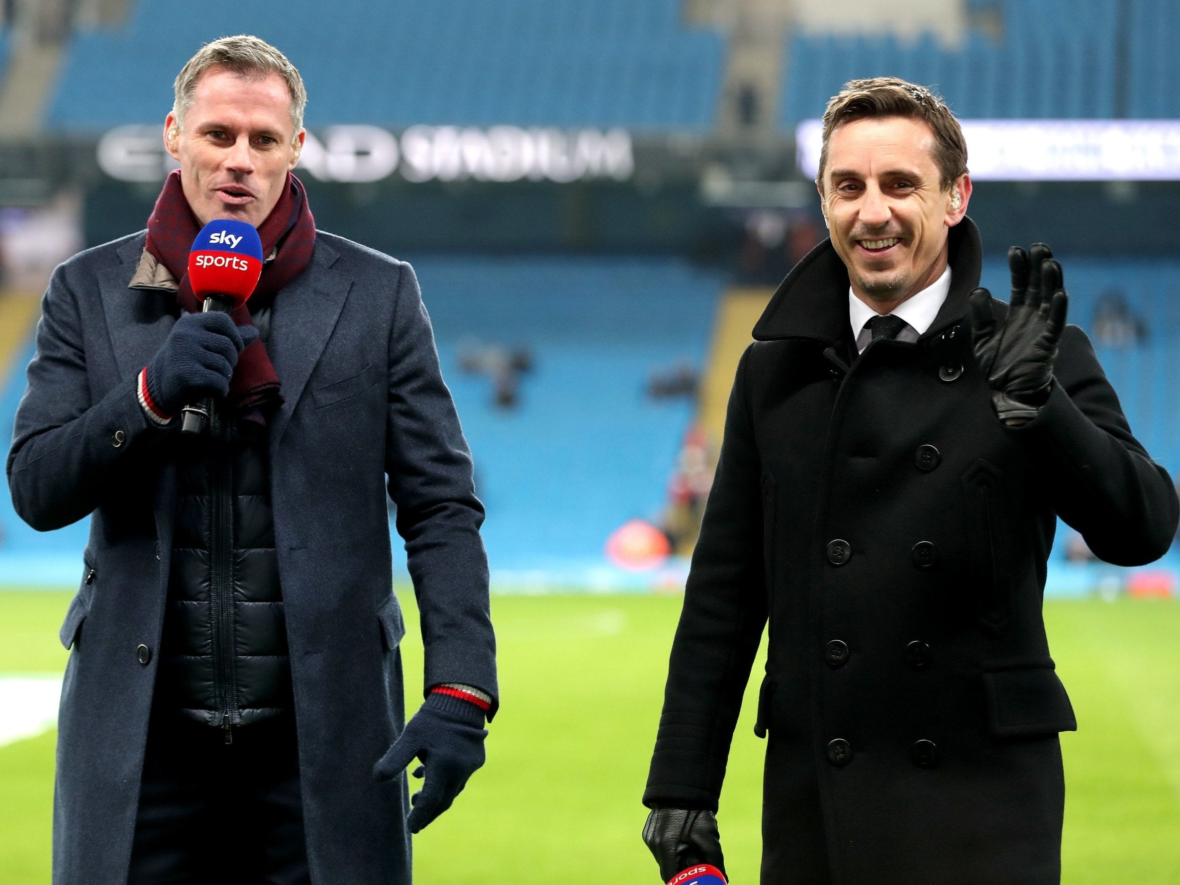 Jamie Carragher believes Liverpool still have the advantage but Gary Neville was impressed by Manchester City's win