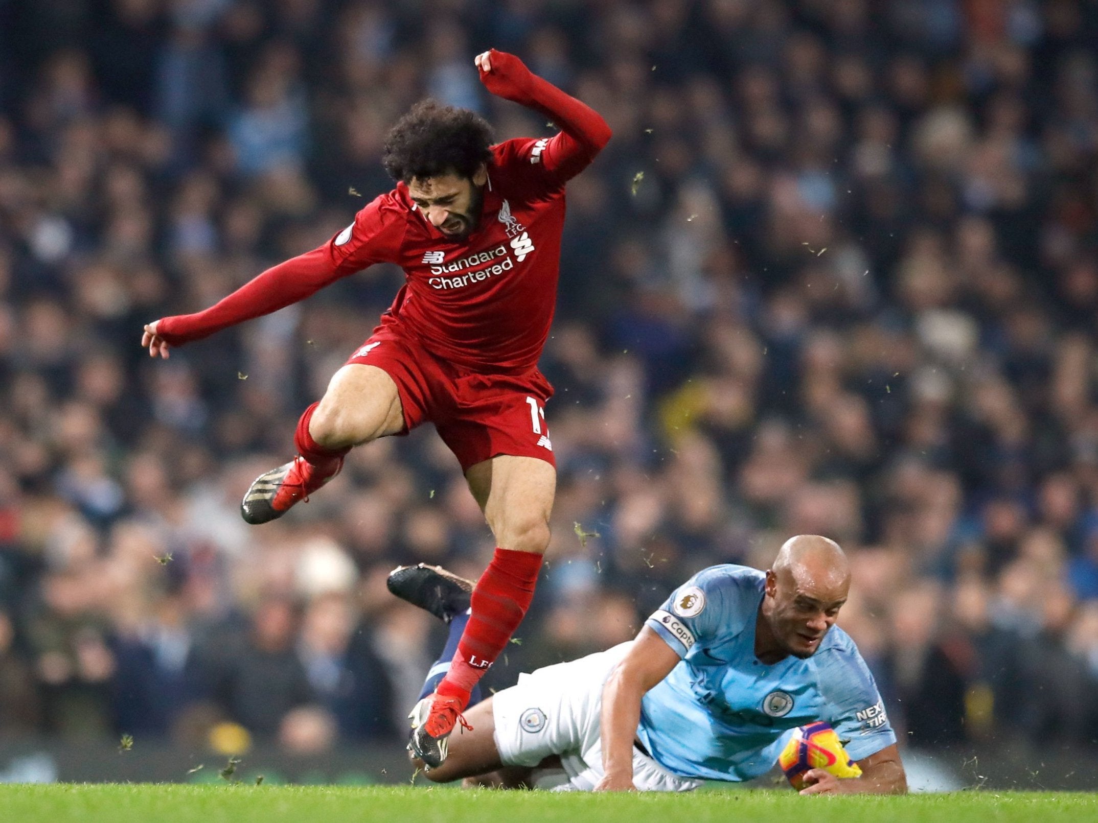 The City skipper claimed he thought it was a 'great challenge' on Salah