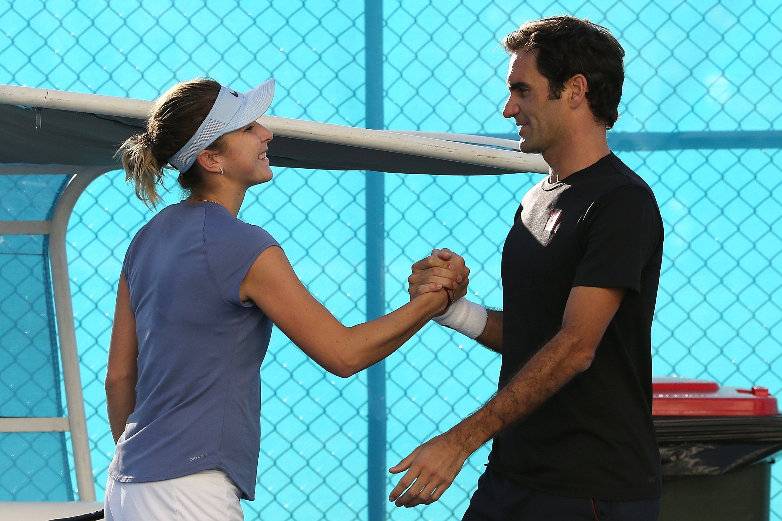 Bencic and Federer won two of their three group stage matches