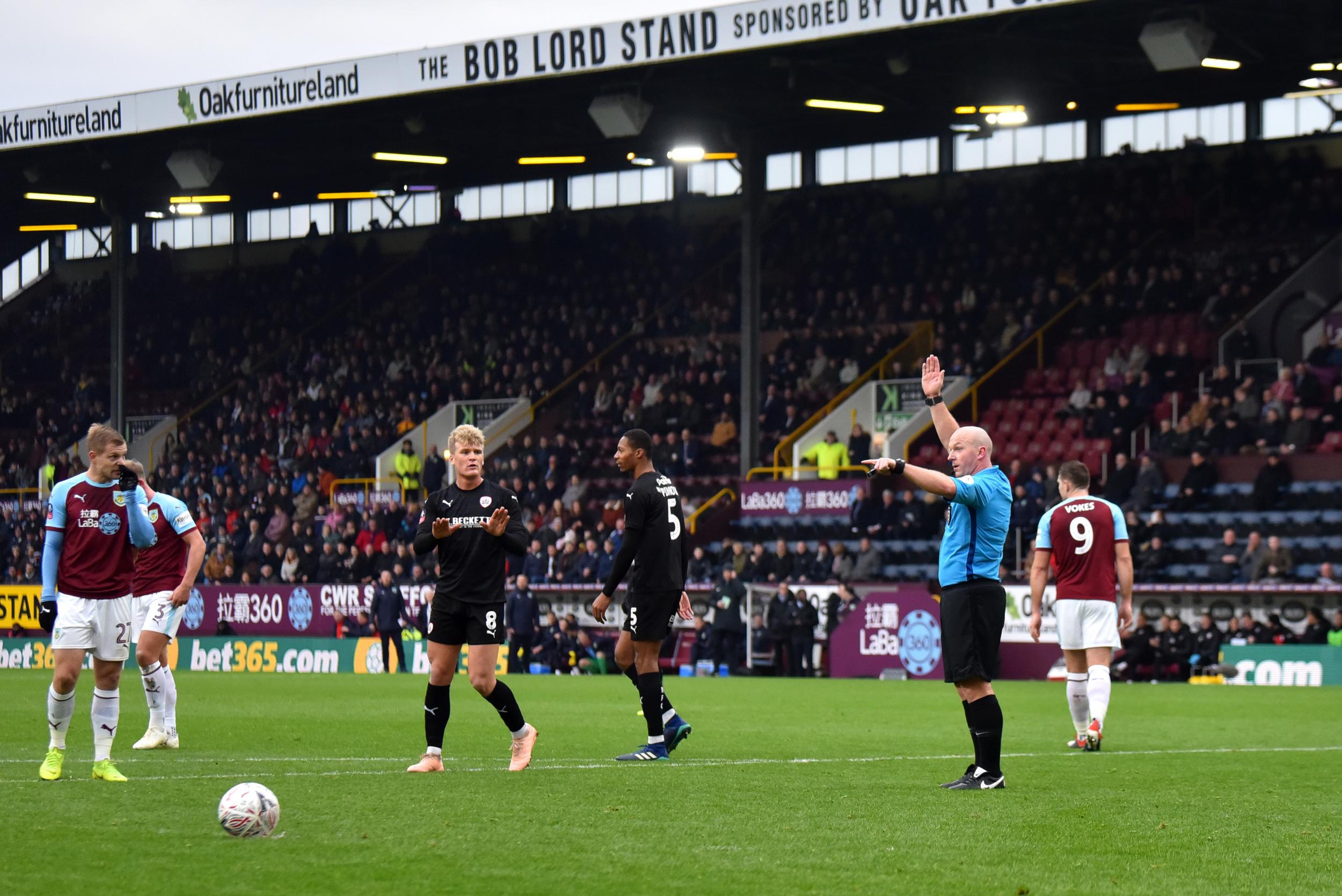 Burnley's first-half penalty was overturned as Vydra stepped up to take