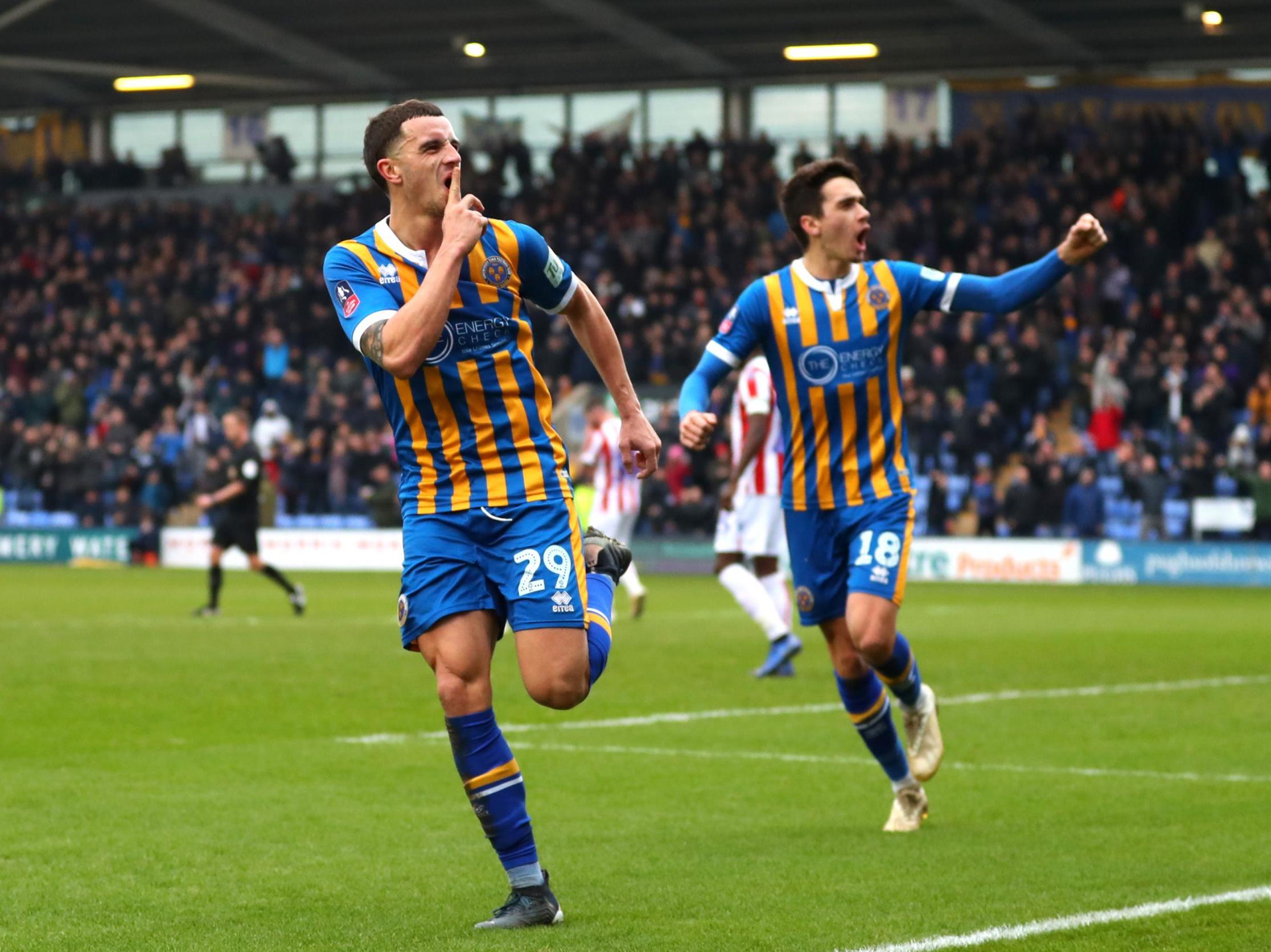 Ollie Norburn put Shrewsbury ahead on the break of half-time before Crouch drew the score level