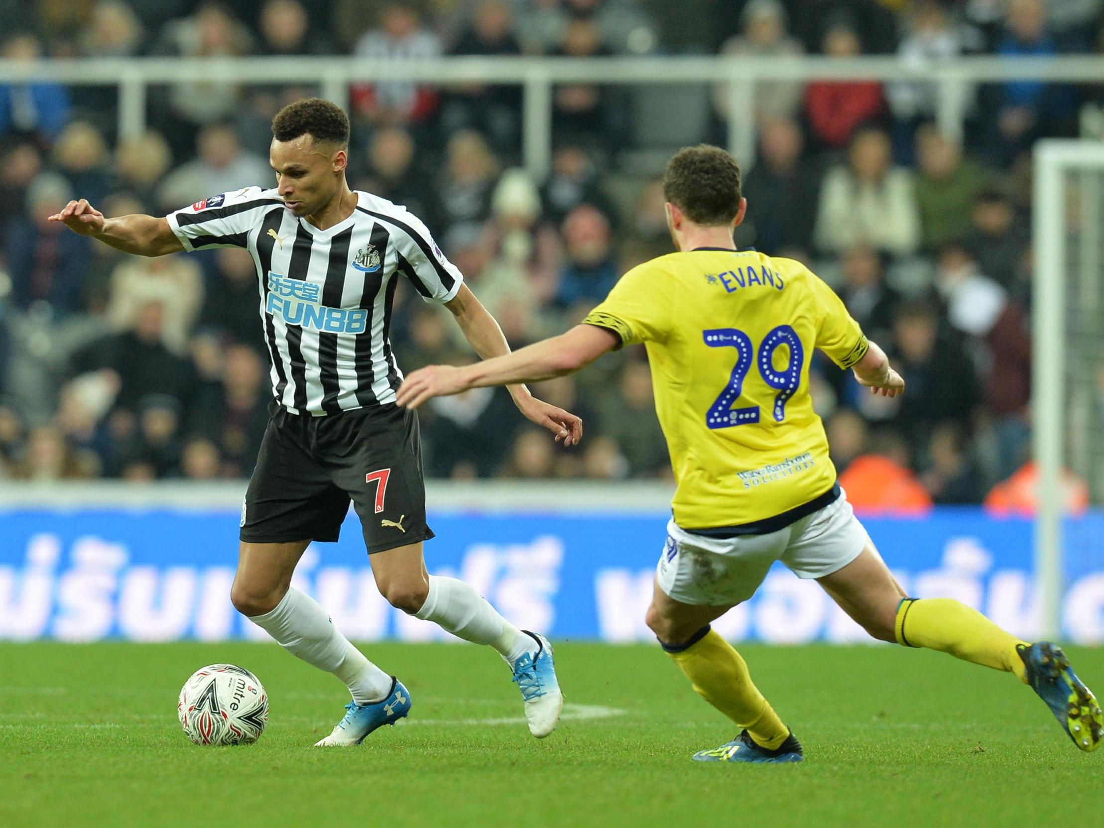 Jacob Murphy in action for Newcastle