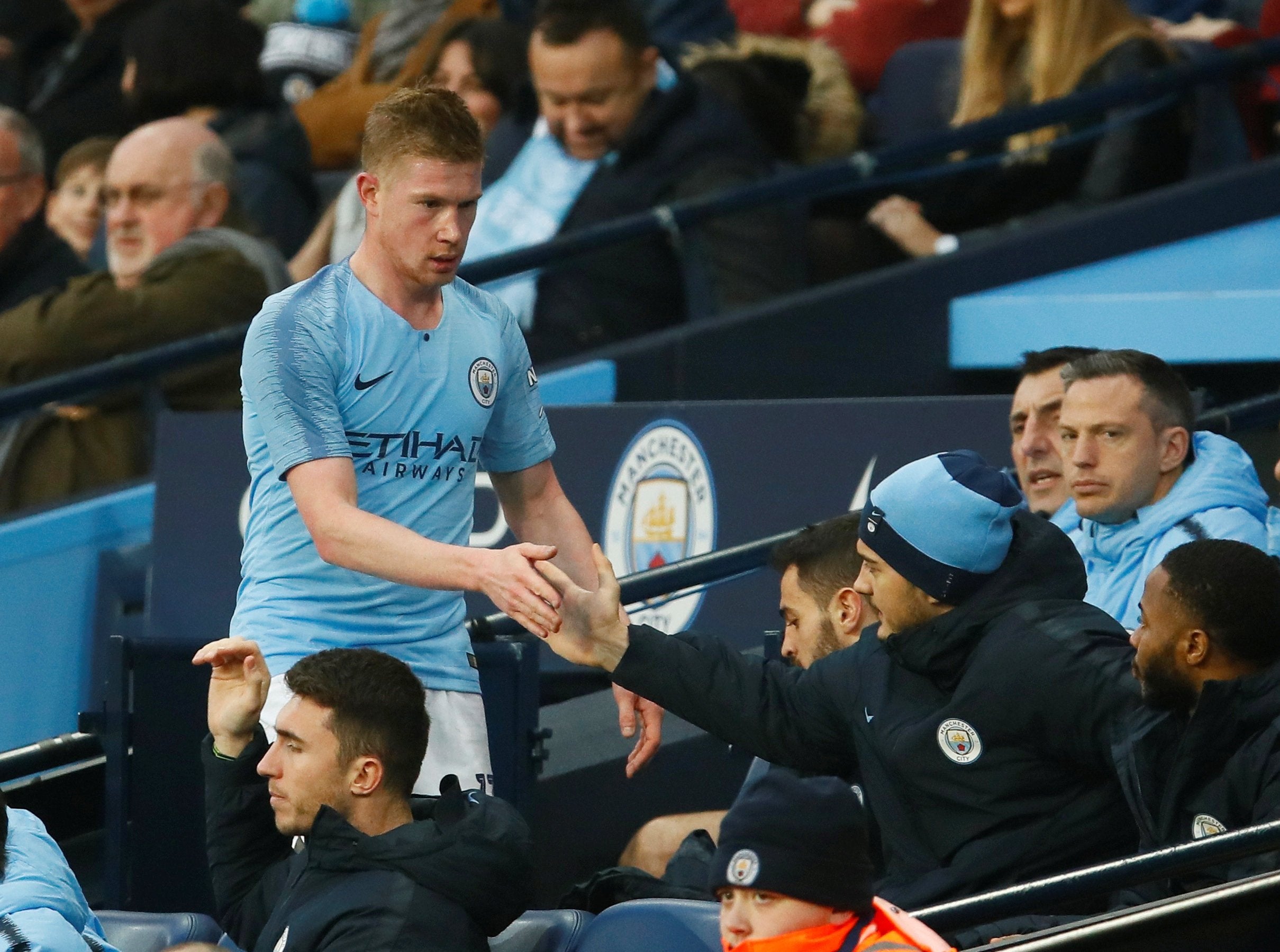 Kevin De Bruyne sparked the rout with the first goal inside five minutes