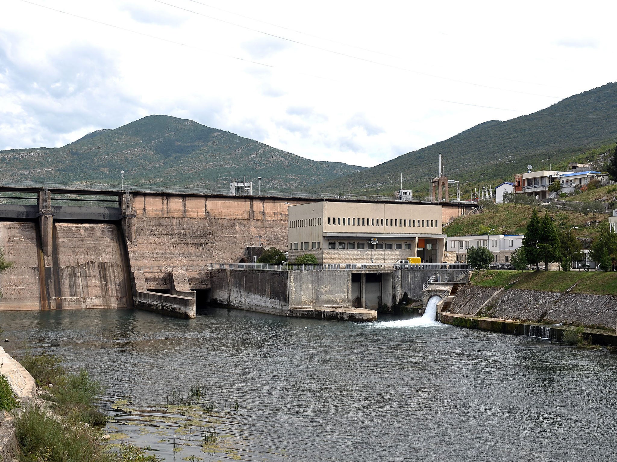 A hydropower plant on the river Trebisnjica, near Trebinje. Farmers fear new dams?will have a detrimental effect on the area’s oyster population