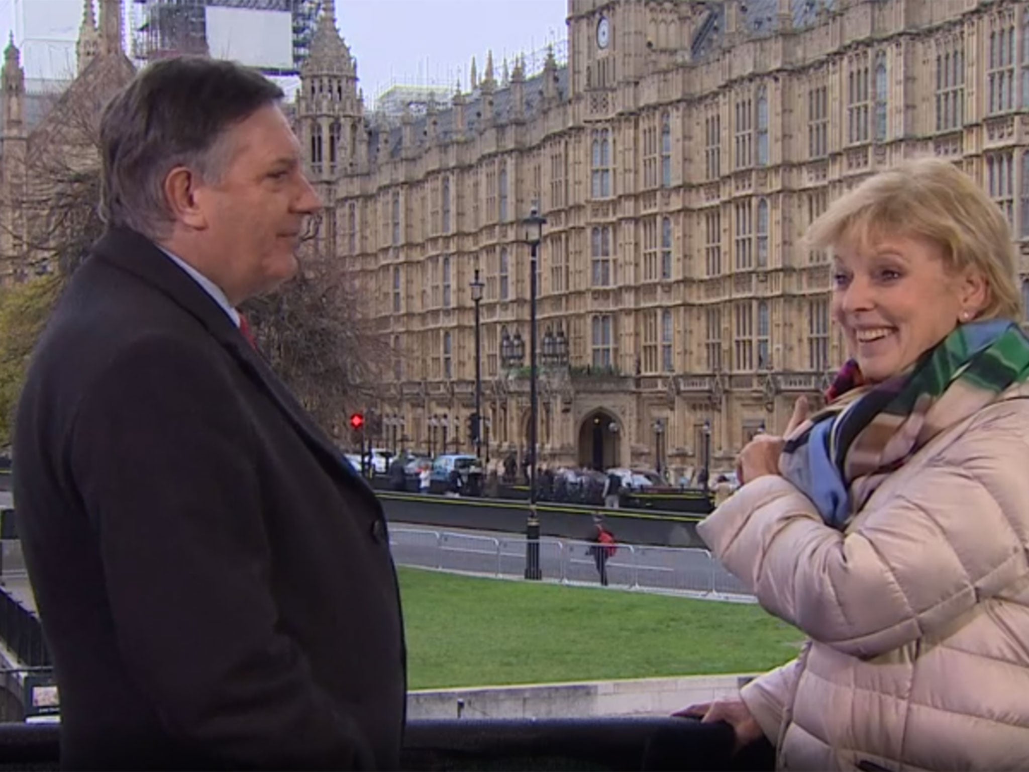 Anna Soubry breaks off in the middle of a BBC TV interview to highlight the protesters calling her a ‘Nazi’