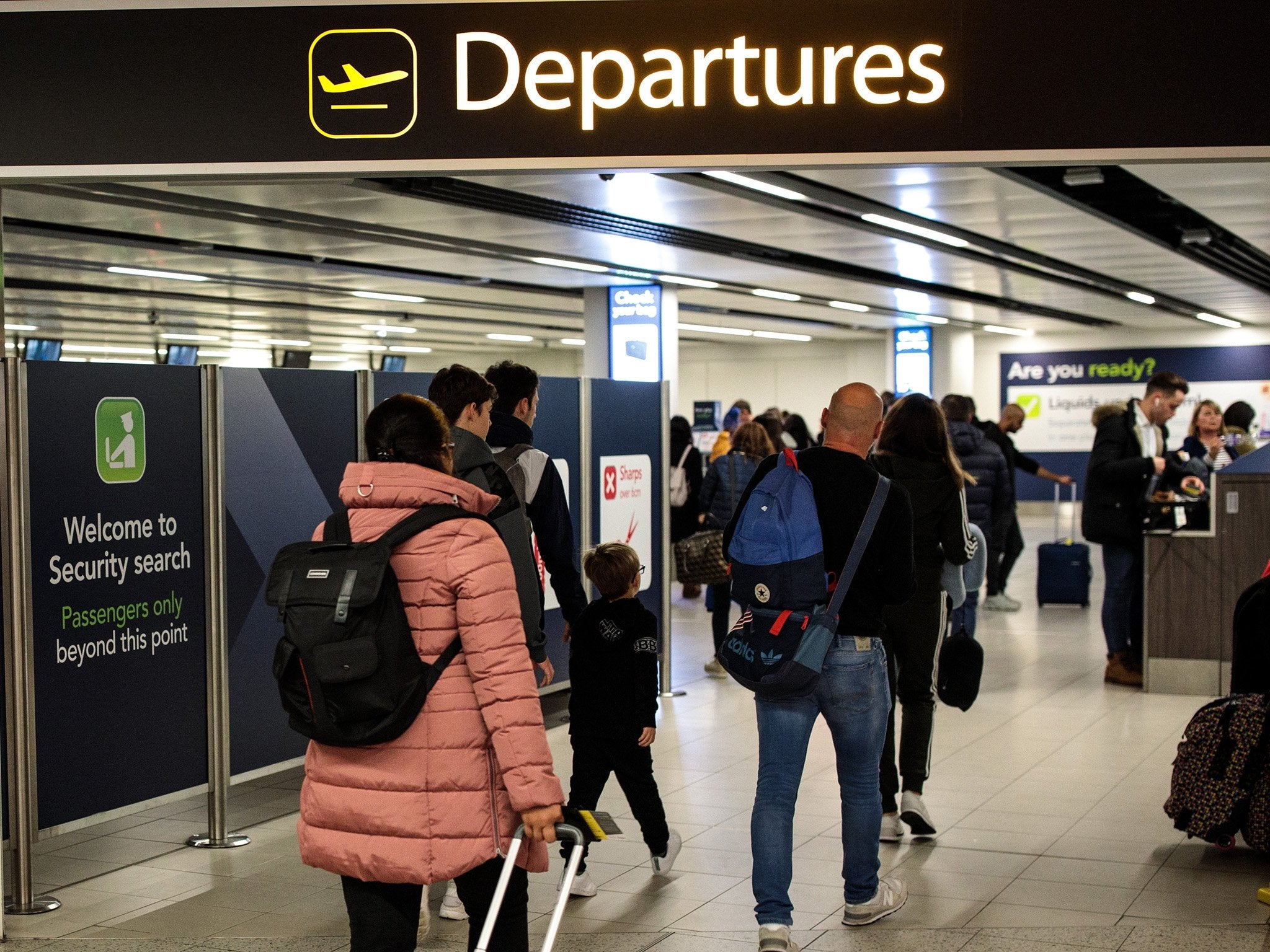 We arrived at the departure gate one minute after it closed