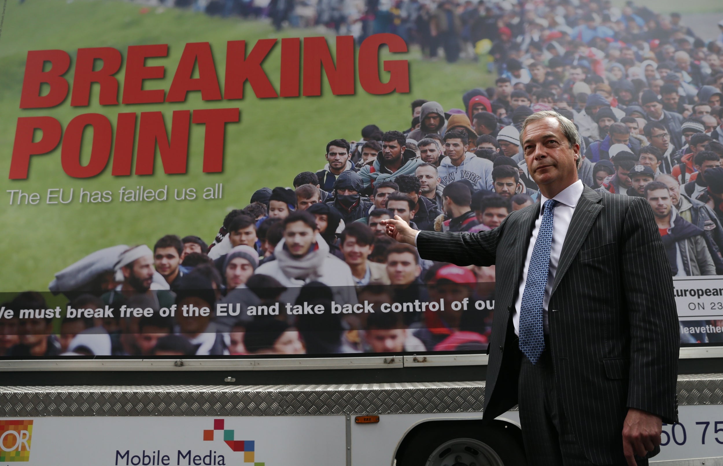 The largely negative Remain campaign was no match for charismatic populists like Nigel Farage (AFP/Getty)