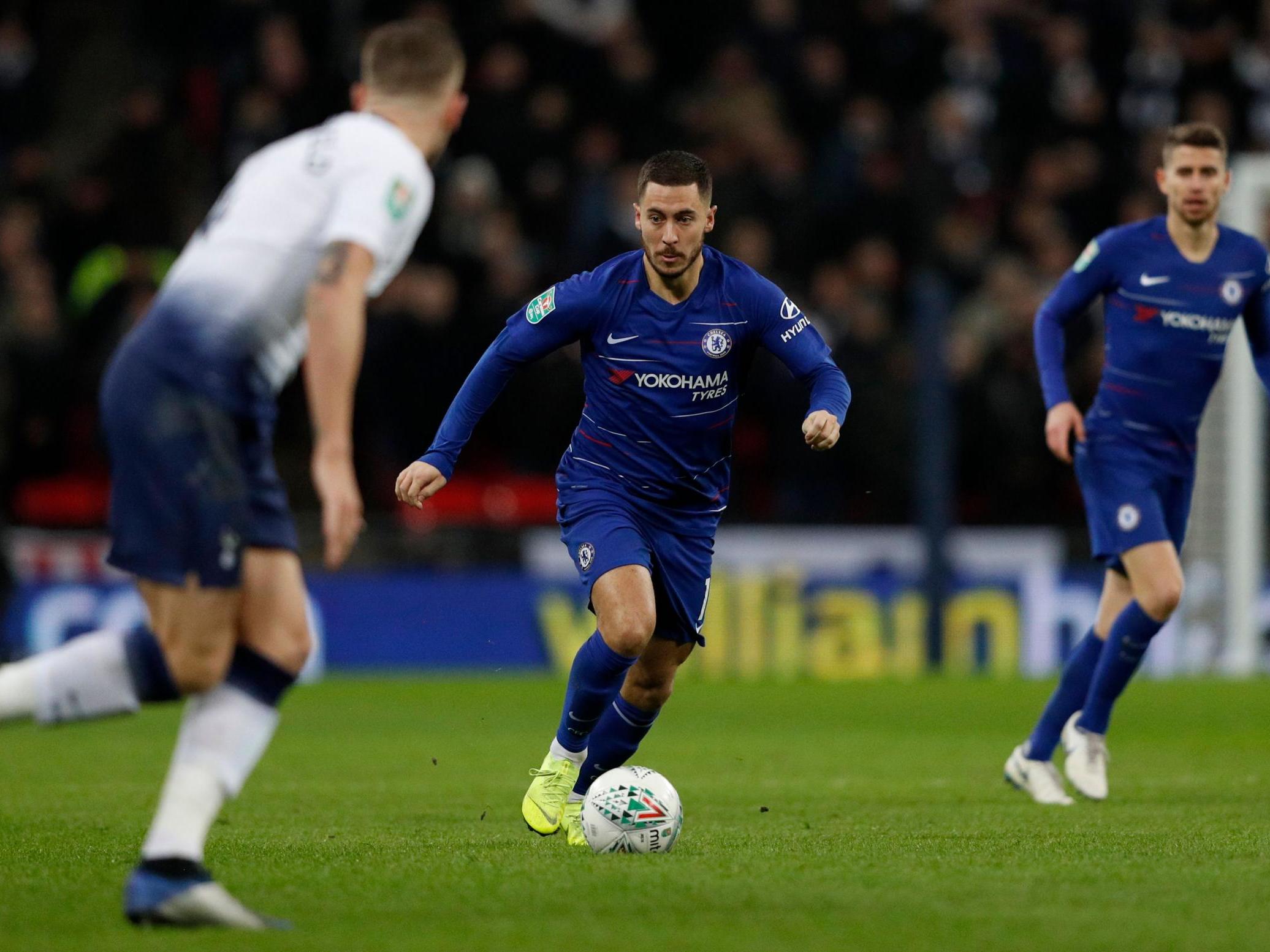 Despite his talents Eden Hazard was unable to find an equaliser for Chelsea