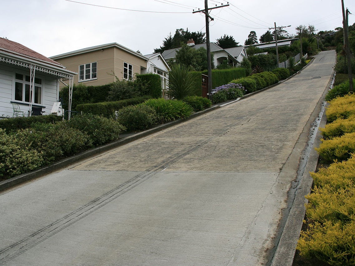 Baldwin Street in Dunedin, New Zealand, currently holds record for world's steepest