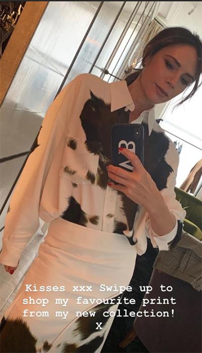 Victoria Beckham shared her cowhide two-piece on social media (Victoria Beckham/Instagram)