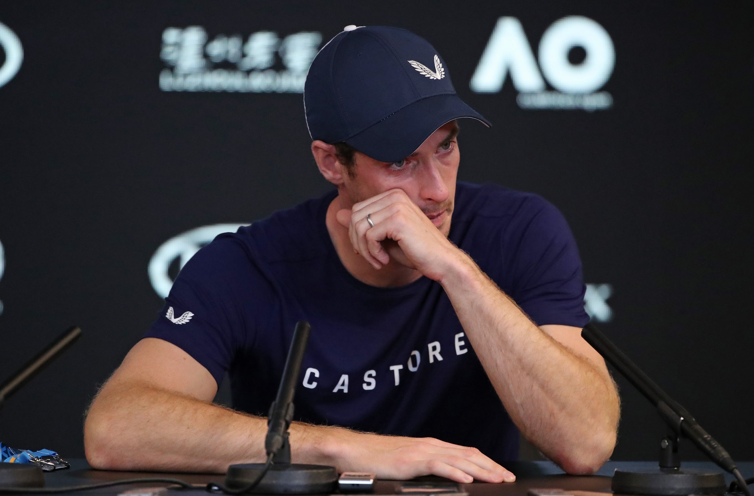 Murray appeared in a tearful press conference ahead of the Australian Open (Getty)