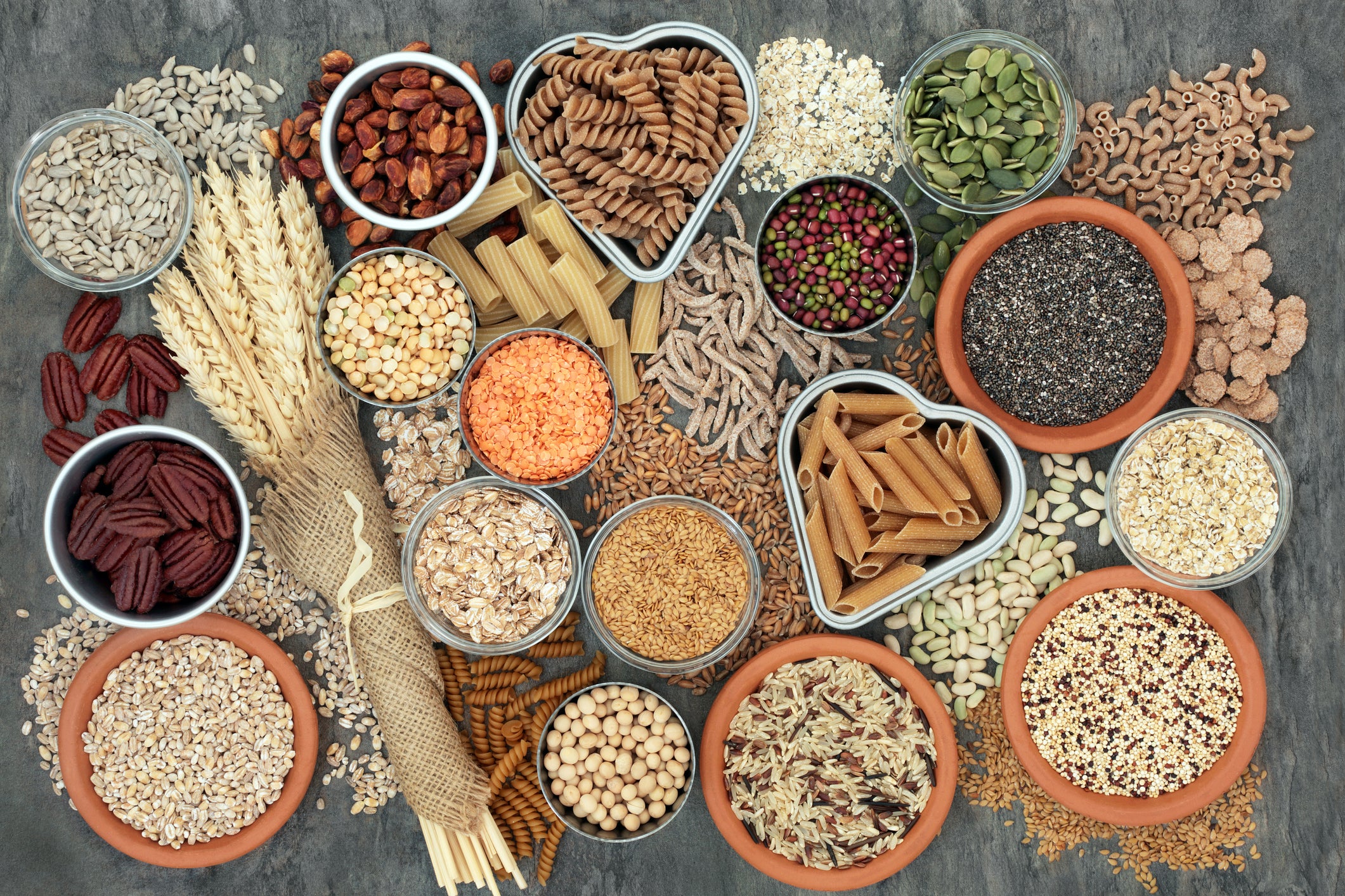 Adults should eat 30g of fibre a day - roughly the same amount as you can get from eating five fruits and vegetables a day or by eating 30 plants a week including nuts and seeds