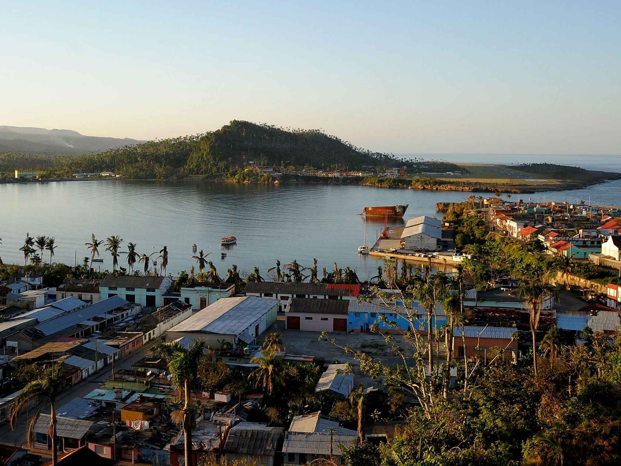 The bus crashed on a road between the Cuban cities of Baracoa, pictured, and Guantanamo