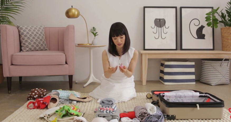 Marie Kondo suggests taking only what you really need (Apartment Therapy)