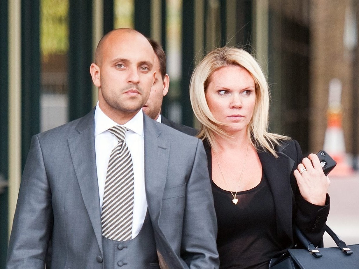 Darren Flood, seen here in 2011 with ex-wife Louise Adams, who had no involvement in and no knowledge of the scam