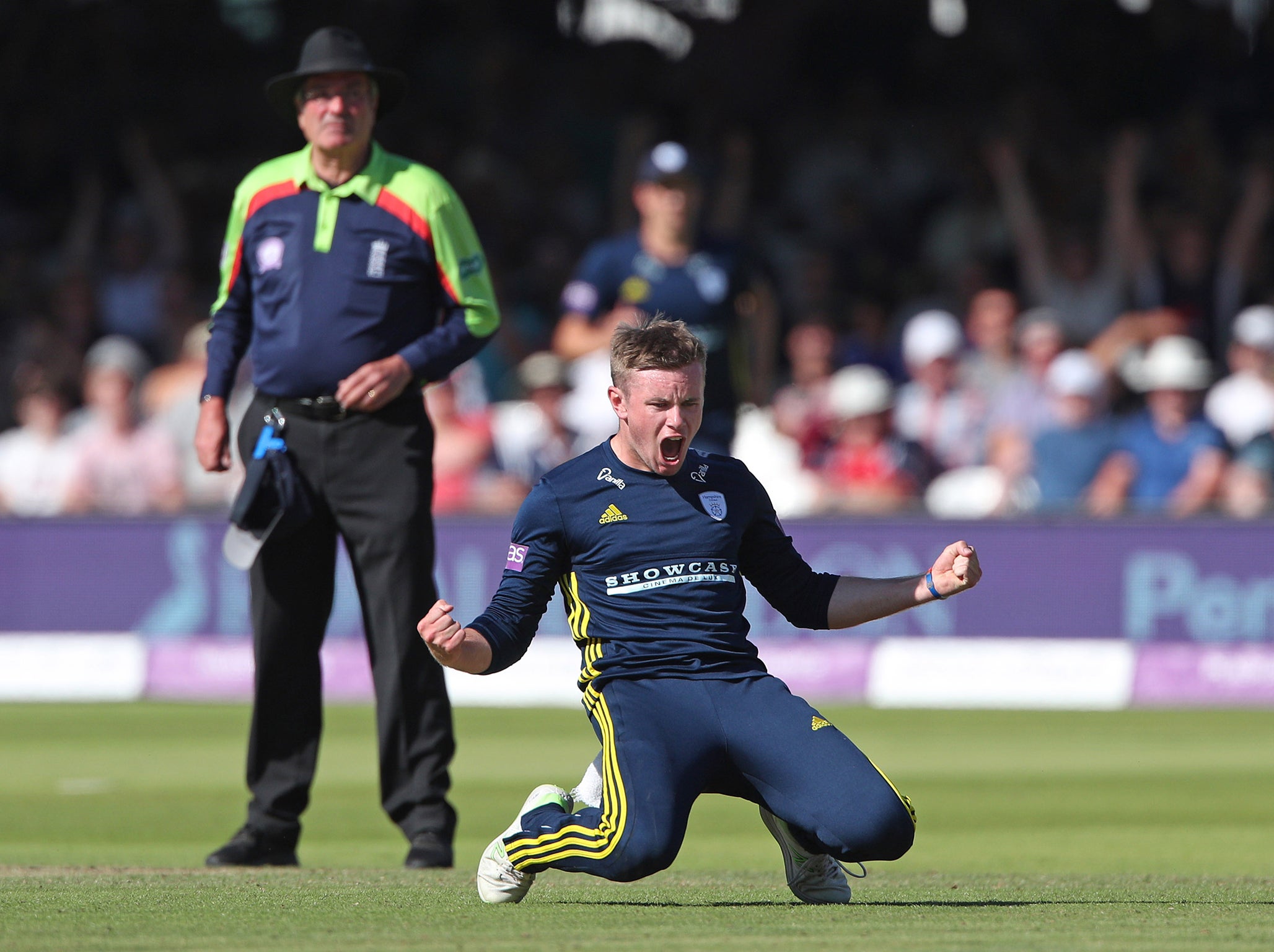 Crane in action for Hampshire last summer