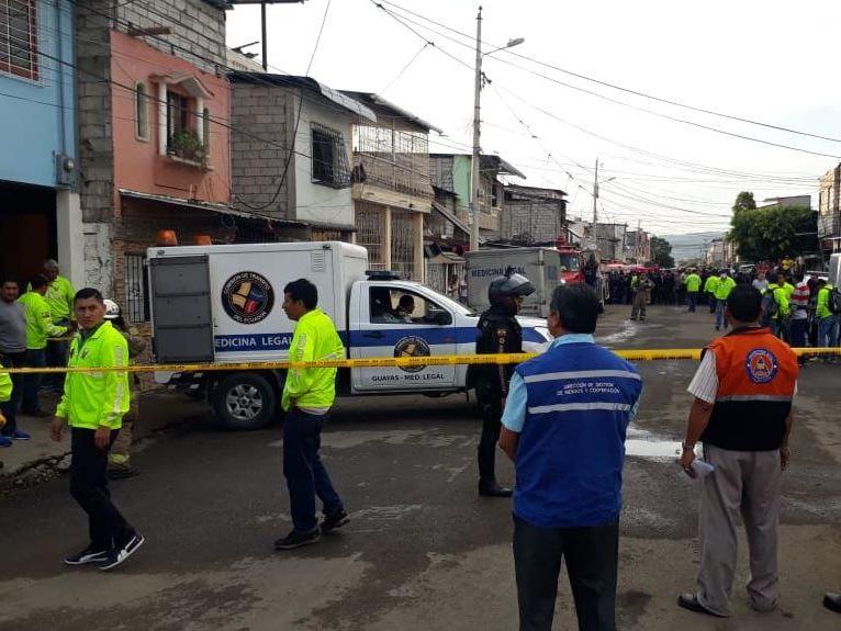 Police closed off the scene of the rehab clinic fire