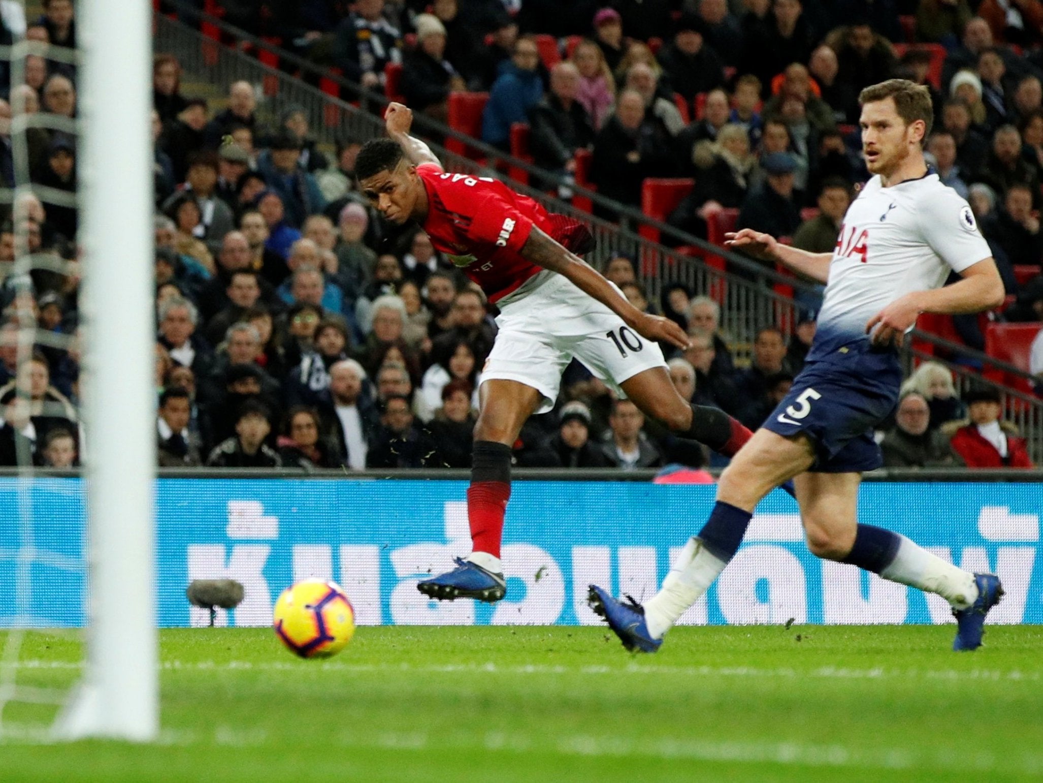 Rashford scored the only goal of the game