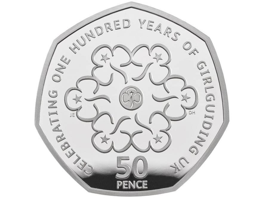 The coin celebrating 100 years of the Girl Guides (Royal Mint/PA)