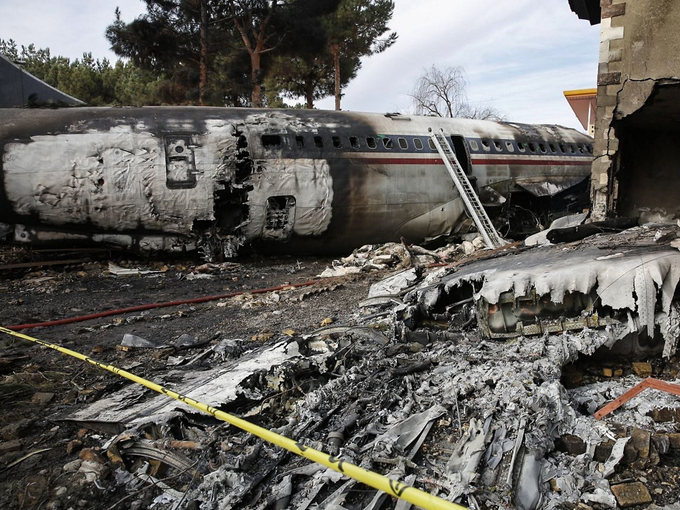 The plane was making an emergency landing on the outskirts of Tehran (AFP/Getty)