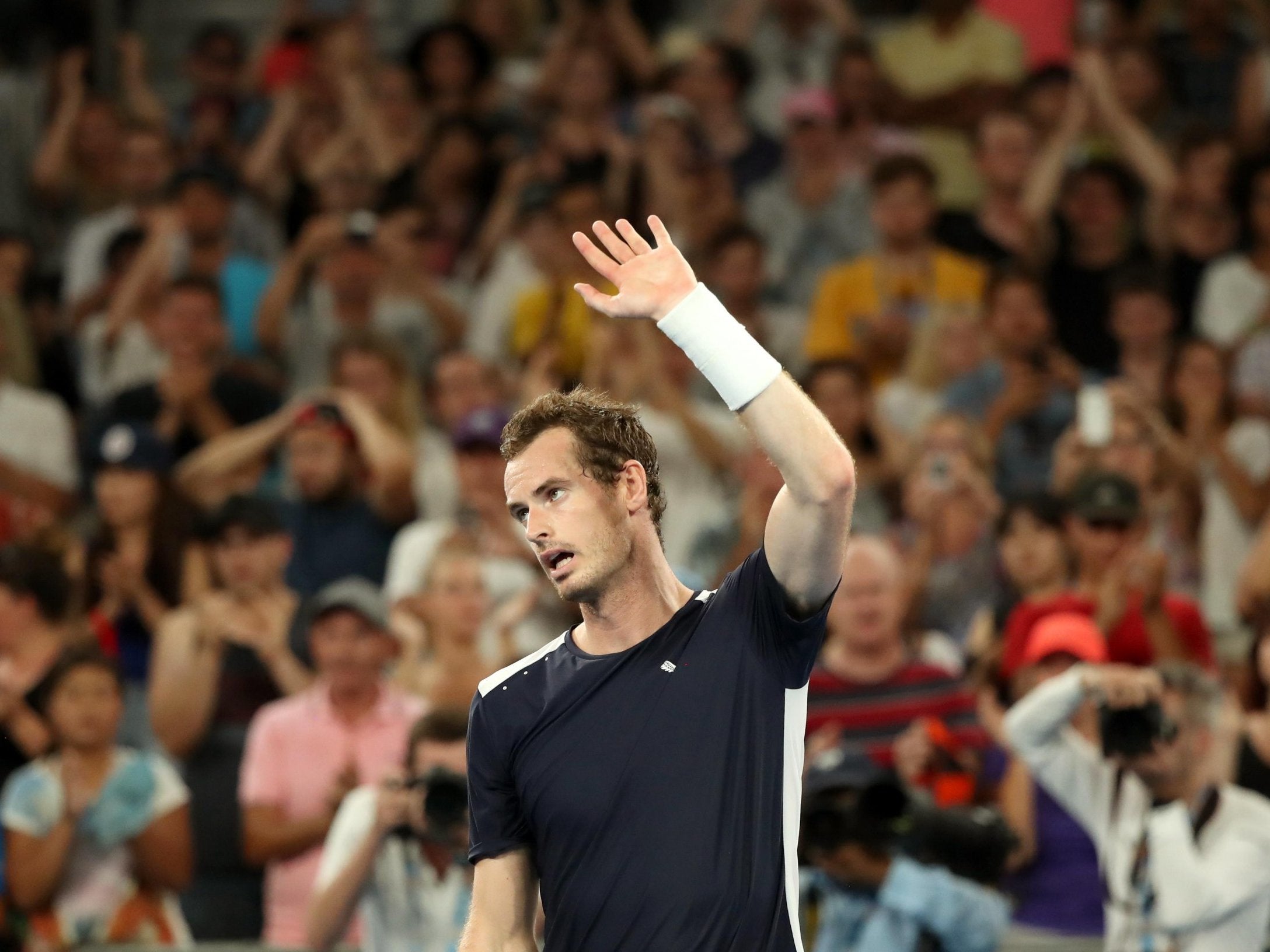 Murray waved goodbye to the Melbourne crowd in what looks like his farewell (Reuters)