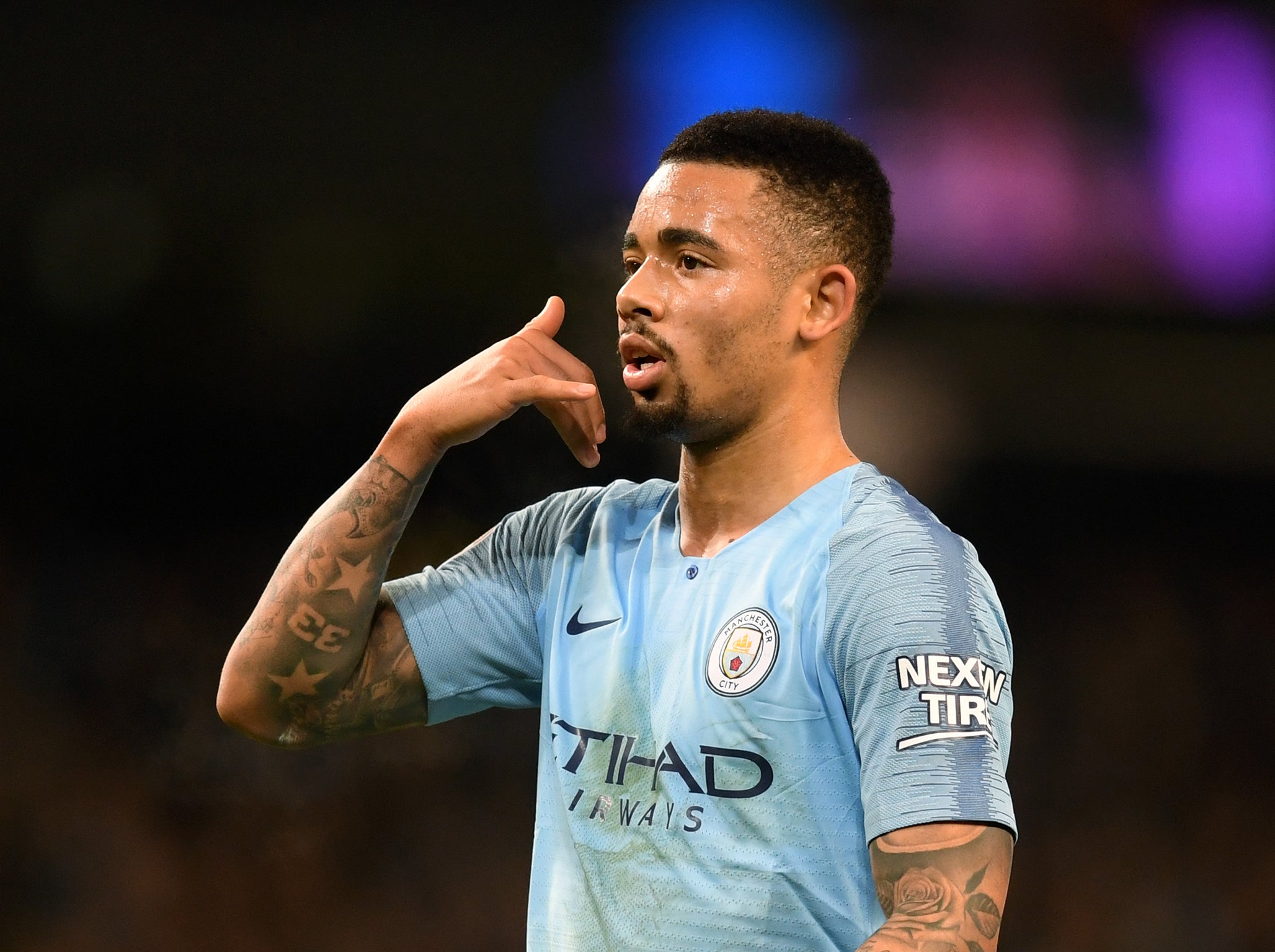 Gabriel Jesus celebrates scoring again