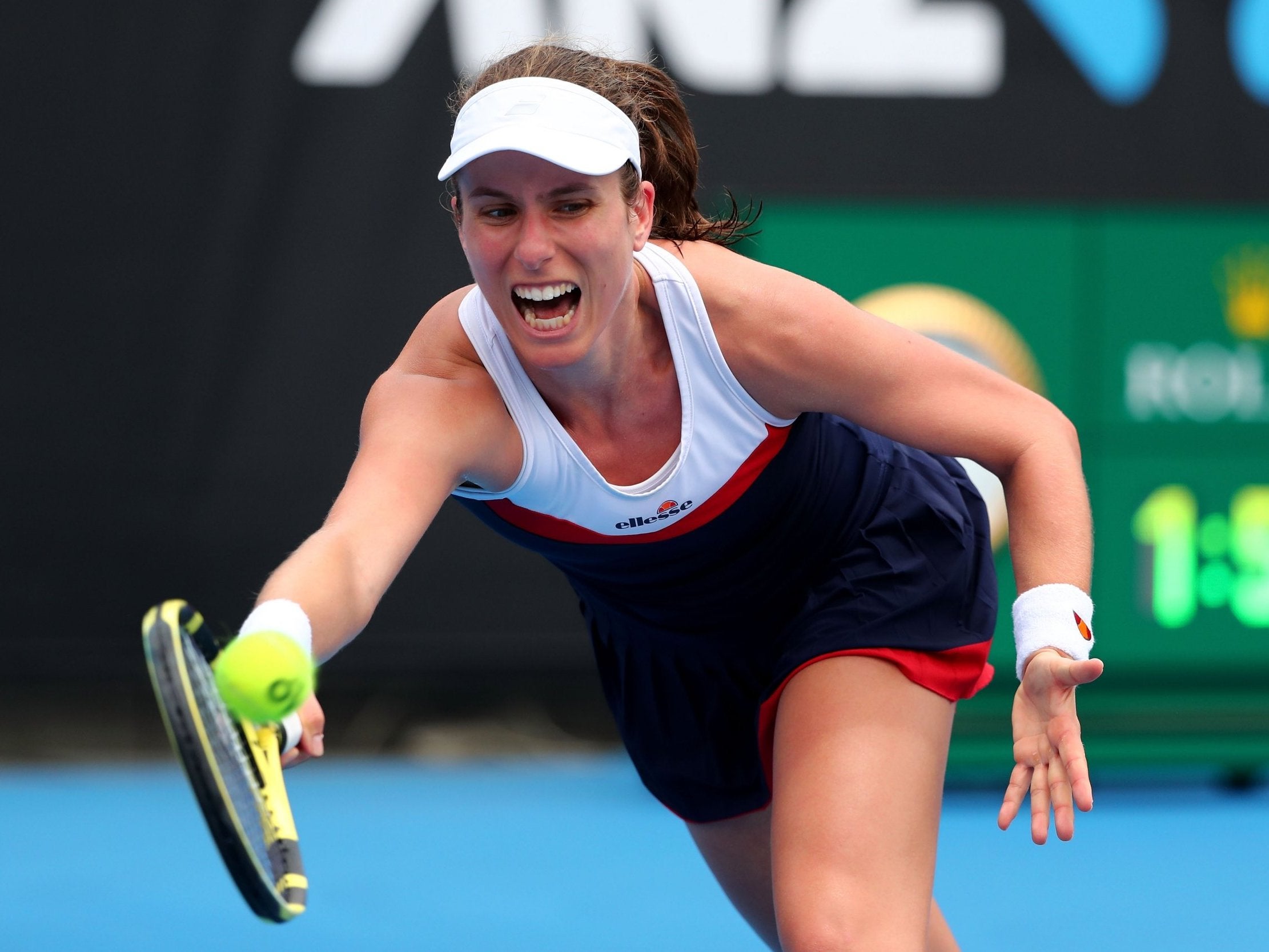 Konta will play Garbine Muguruza in the next round