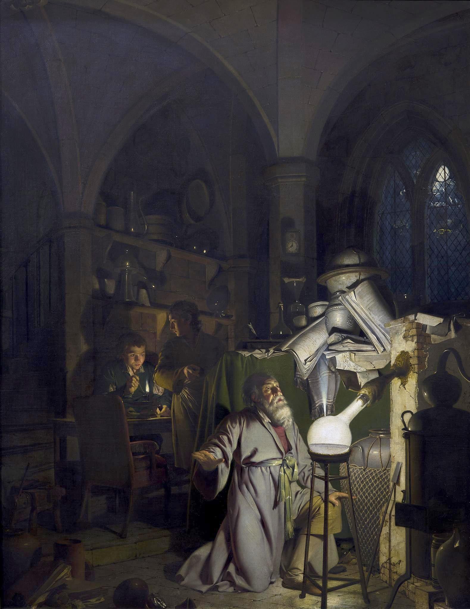 ‘The Alchemist Discovering Phosphorus’ by Joseph Wright