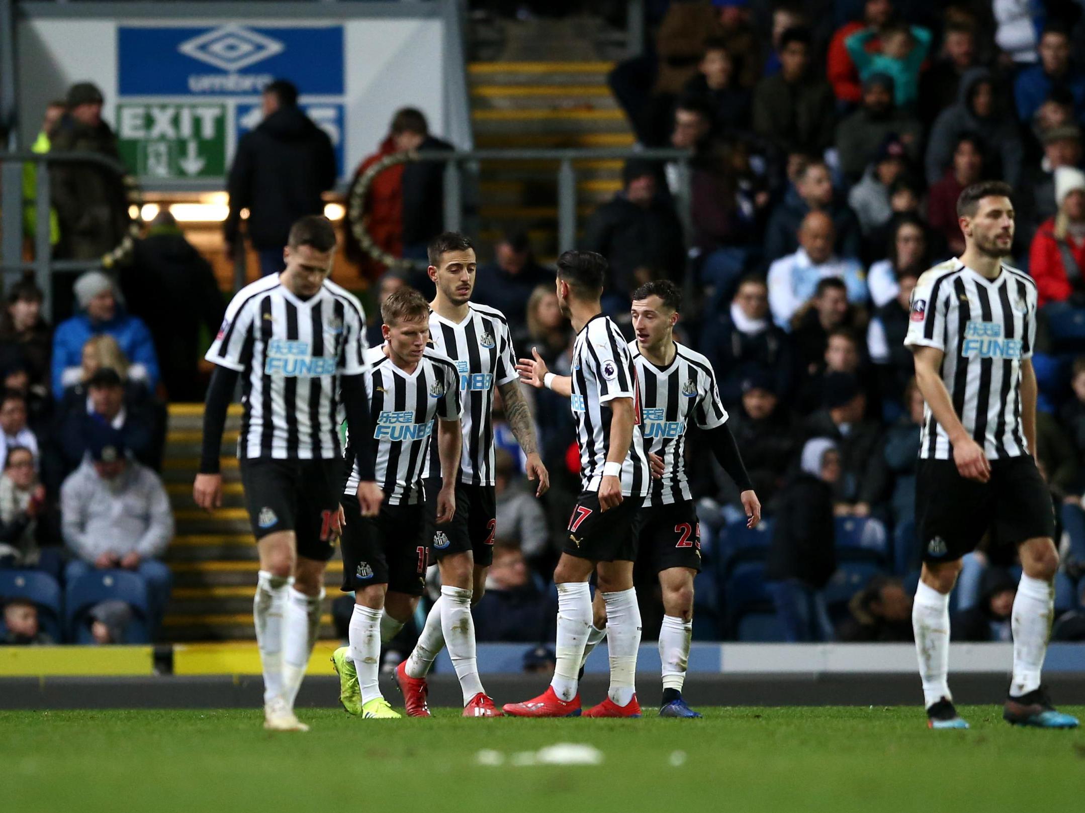 Joselu celebrates after putting Newcastle ahead in extra-time